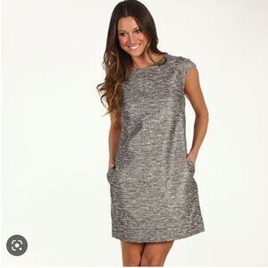 Ted Baker Belbia Tweed Metallic Shift Dress Ted Size 0 XS